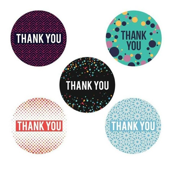 New 4rolls of 500 count THANK YOU Sticker  @ 1.5inches - Picture 6 of 6